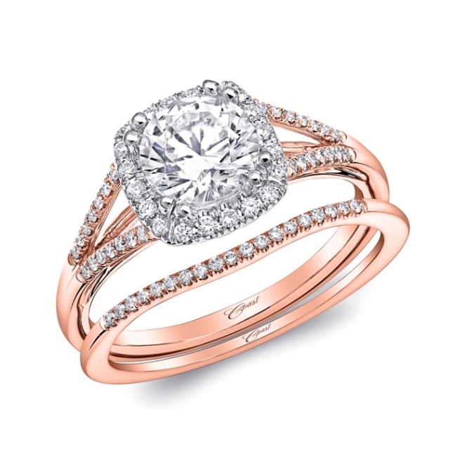 Coast Diamond Engagement Ring of the Week: Rose Gold Halo Engagement ...