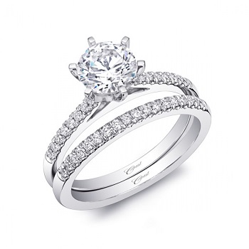 Coast Diamond 6 prong solitaire engagement ring LC5386 band WC5386 prong set diamonds