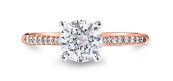 Coast Diamond rose gold solitaire engagement ring LC5388_RG hidden diamond