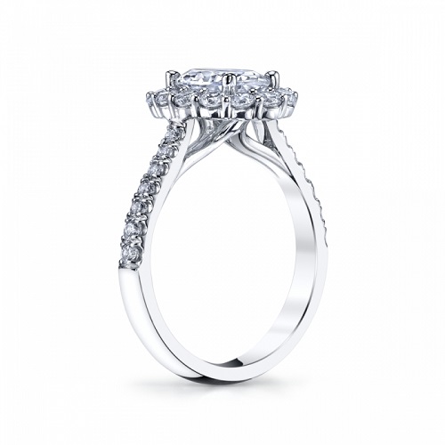 Coast Diamond oval halo engagement ring LC10433