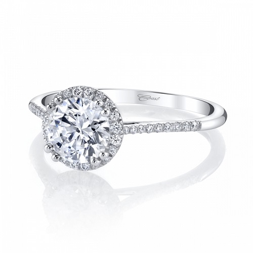 Coast Diamond round halo engagement ring LC5403